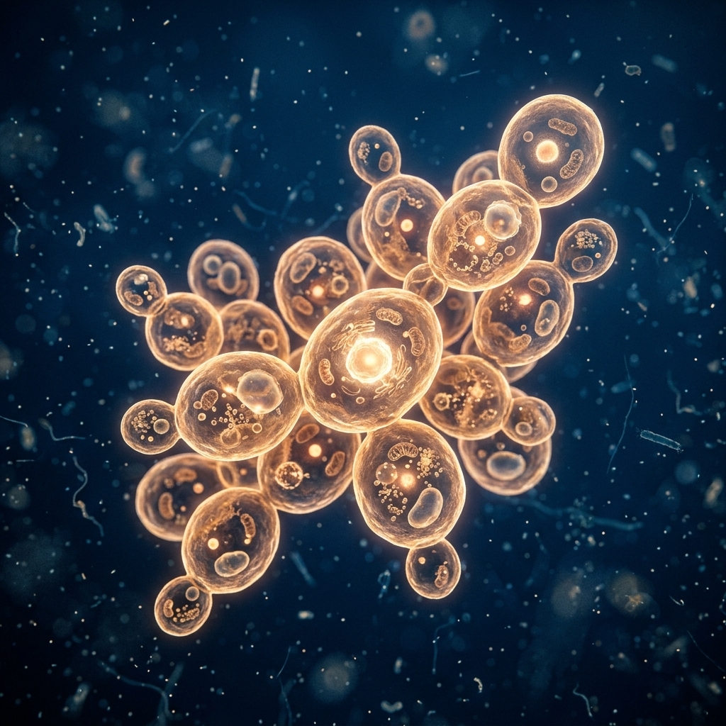 Probiotic Yeast Microscopic Visualization